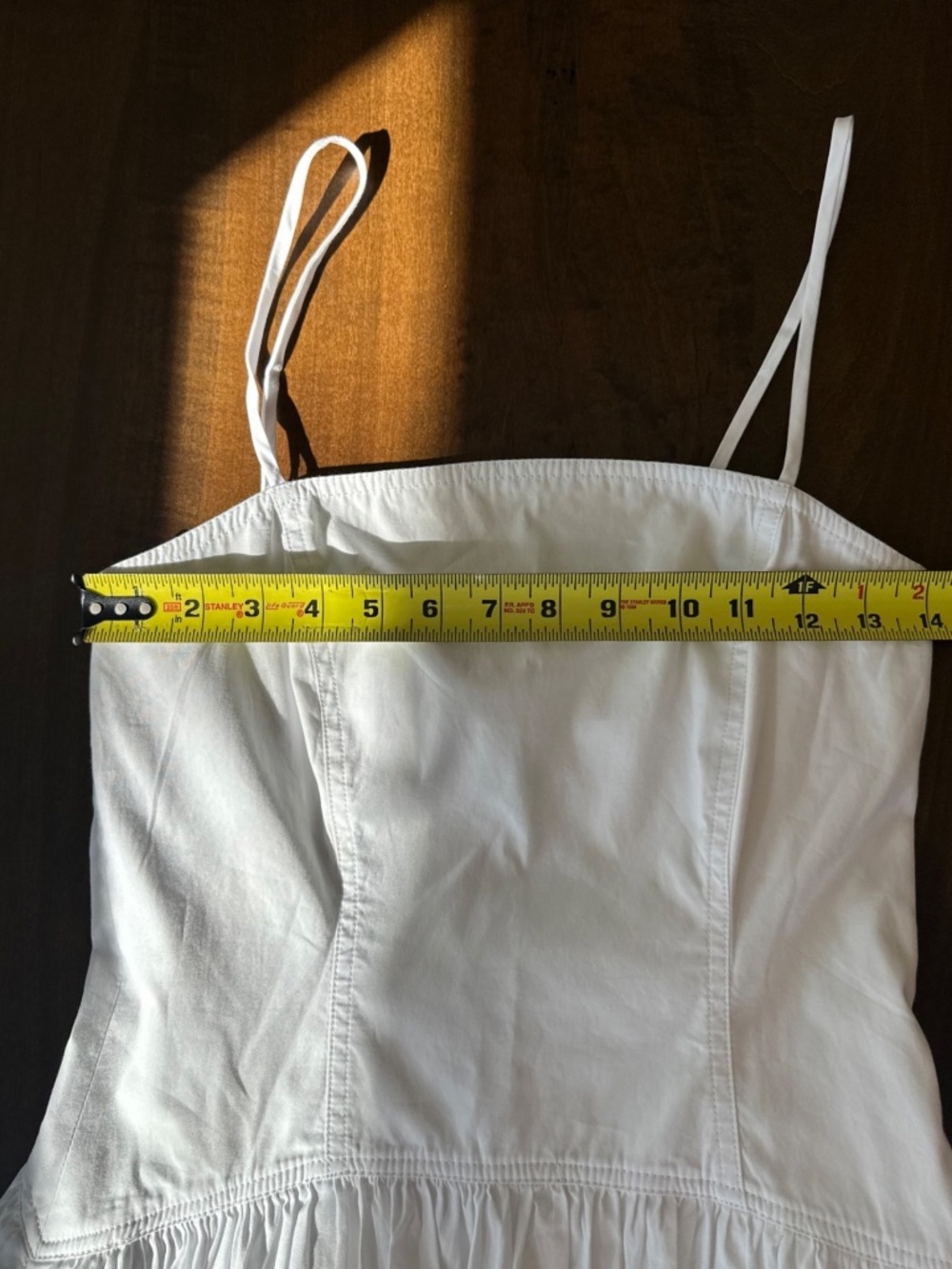 Madewell Poplin Seamed Midi Dress 100% Cotton White Sz 2 Sleeveless $158 - Picture 9 of 12